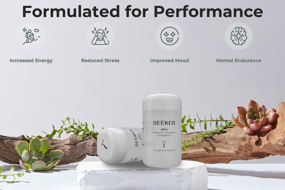 SEEKER Botanical Supplement by Setas – Organic Motherwort, Gotu Kola, & Holy Basil to Support Deep Introspective Reflection & Self-Exploration, Vegan & Non-GMO, 60-Day Supply