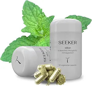 SEEKER Botanical Supplement by Setas – Organic Motherwort, Gotu Kola, & Holy Basil to Support Deep Introspective Reflection & Self-Exploration, Vegan & Non-GMO, 60-Day Supply